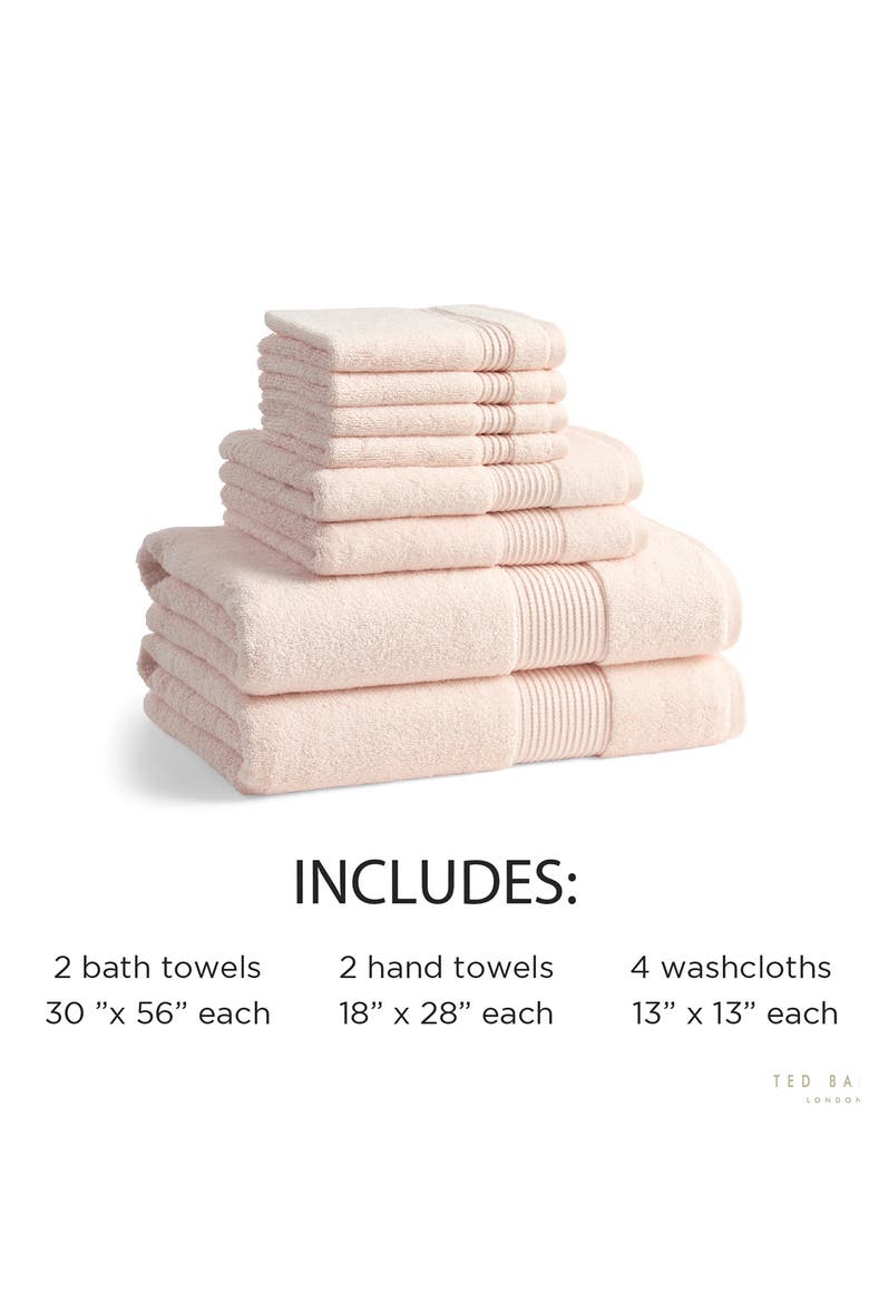 8-Piece Bath Towel Set, Alternate, color, BLUSH