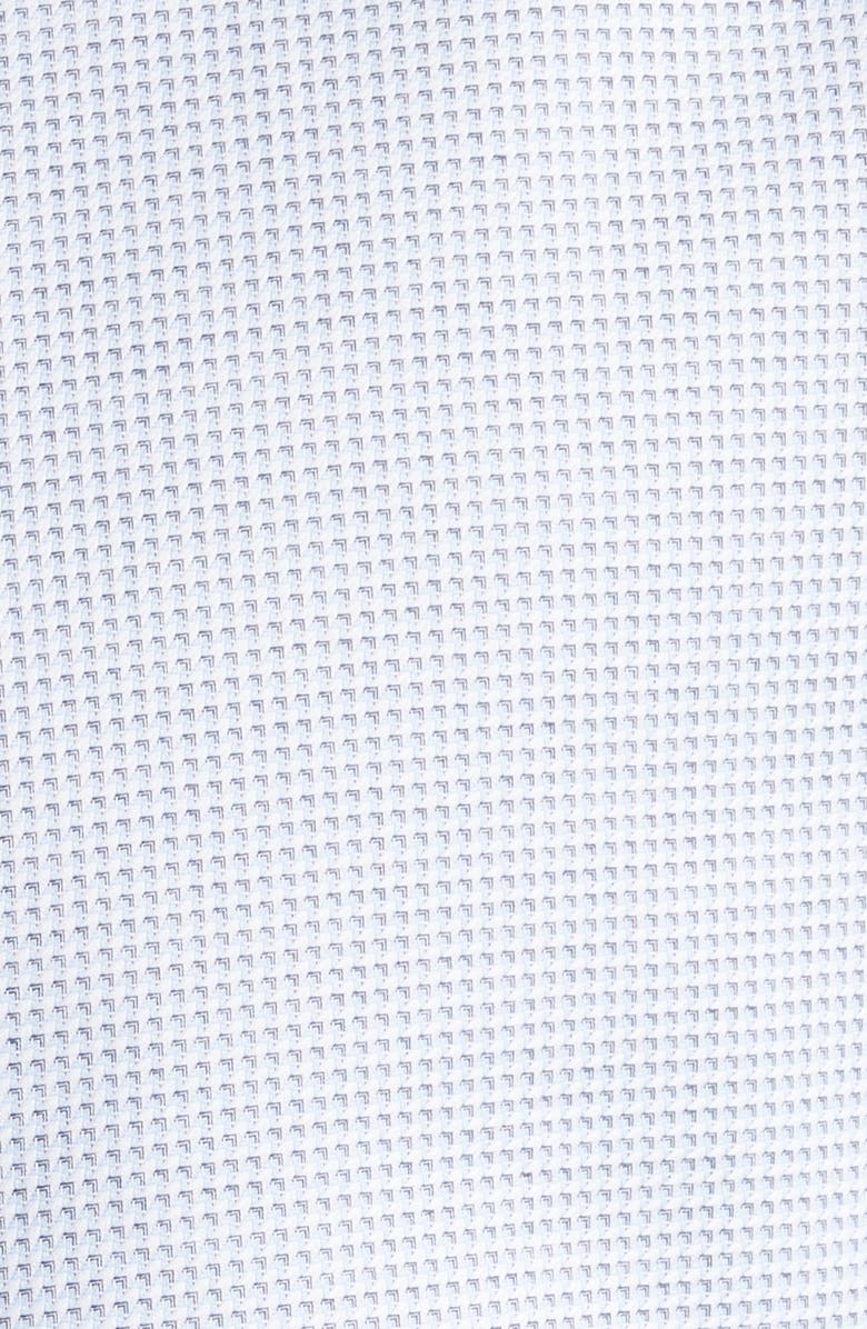 Nordstrom Premium Non-Iron Trim Fit Dress Shirt, Alternate, color, Blue Corner Dobby