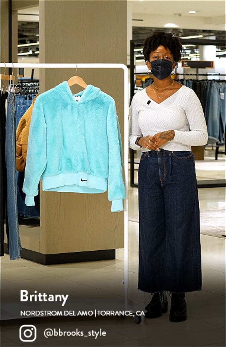 Sportswear Essential Faux Fur Jacket, sales video thumbnail