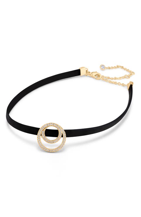 Cubic Zirconia Interlocking Circles Choker