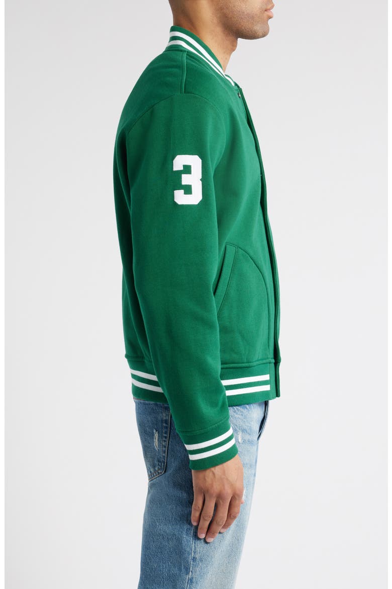 Big Pony Fleece Baseball Jacket, Alternate, color, TENNIS GREEN