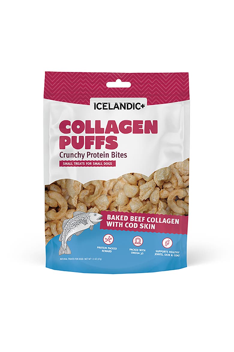 Baked Beef Collagen With Cod Skin 1.3Oz Small Dog Treats, Main, color, Brown