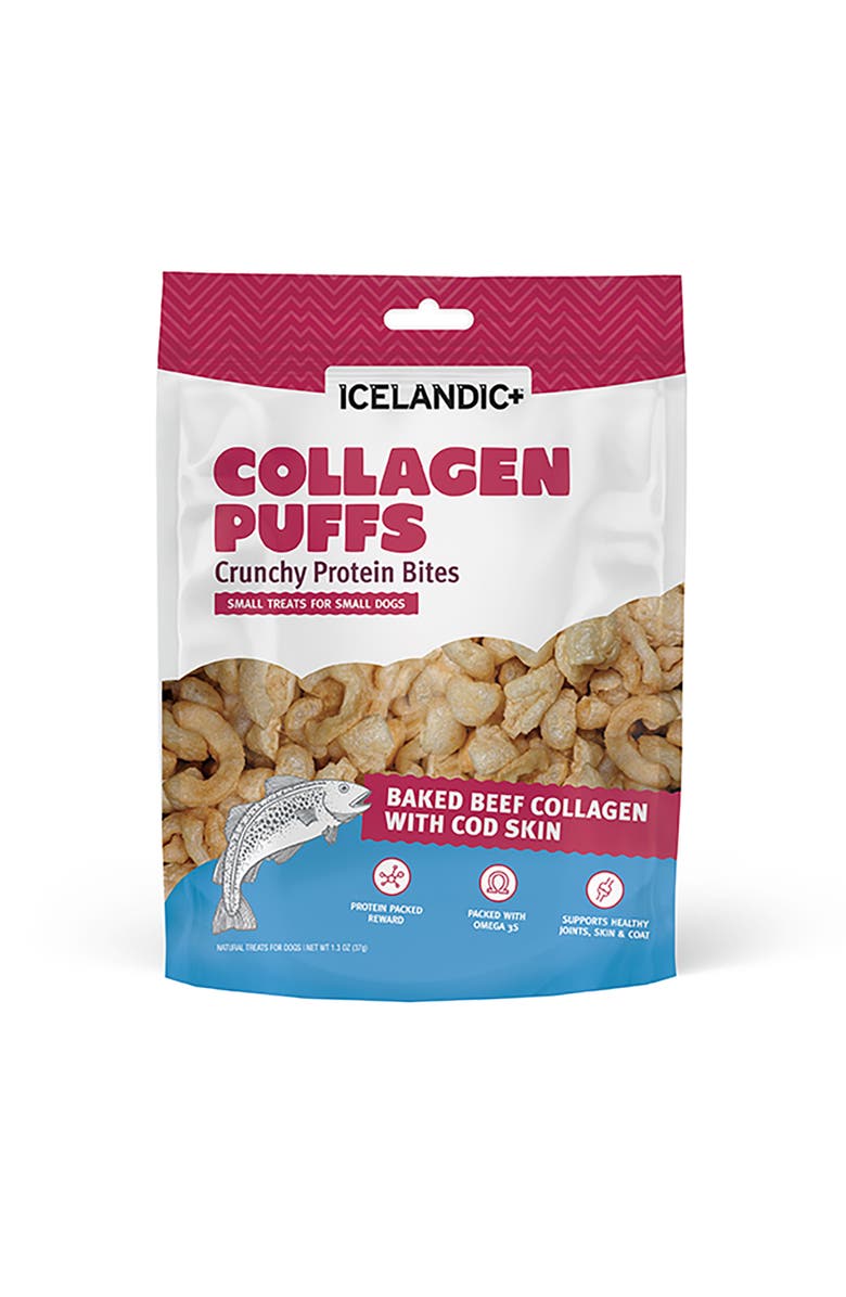 ICELANDIC+ Baked Beef Collagen With Cod Skin 1.3Oz Small Dog Treats, Main, color, Brown