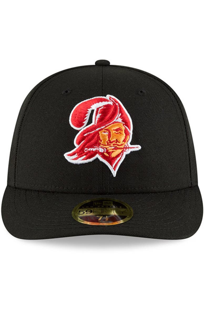 New Era Men's New Era Black Tampa Bay Buccaneers Omaha Throwback Low Profile 59FIFTY Fitted Hat, Alternate, color, 