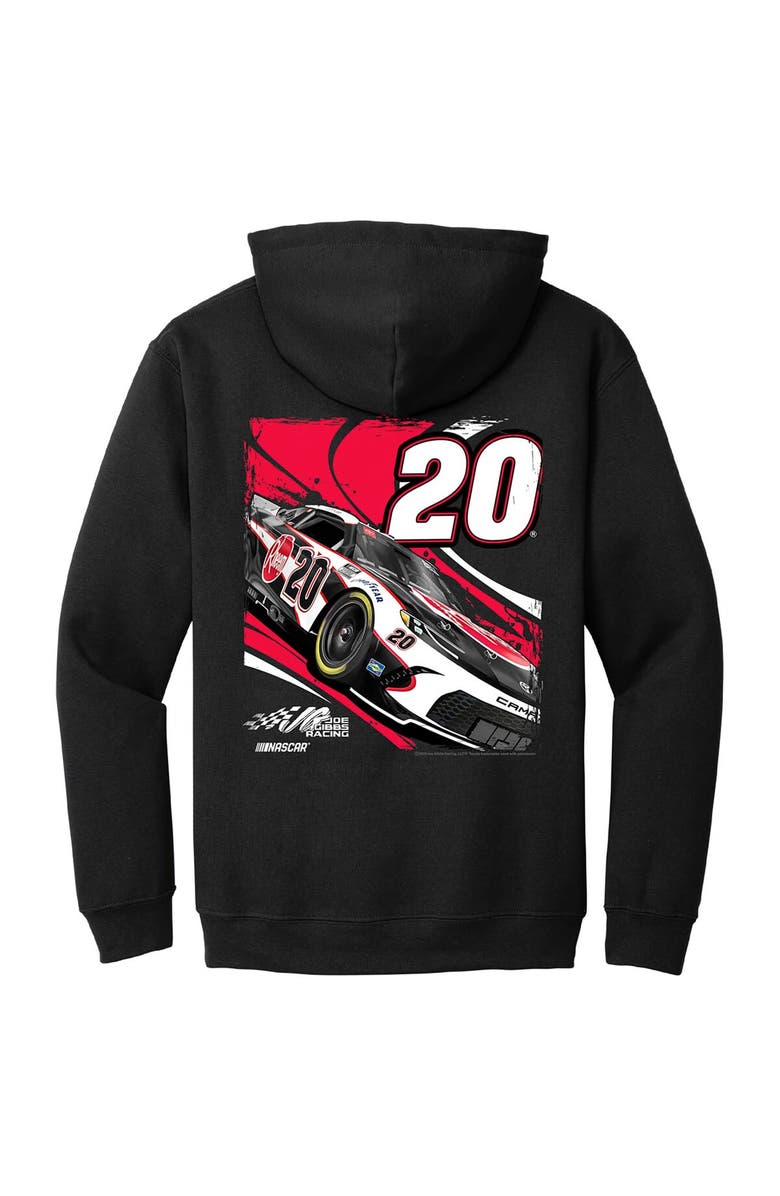 JOE GIBBS RACING TEAM COLLECTION Men's Joe Gibbs Racing Team Collection Black Christopher Bell Rheem Car Pullover Hoodie, Alternate, color,
