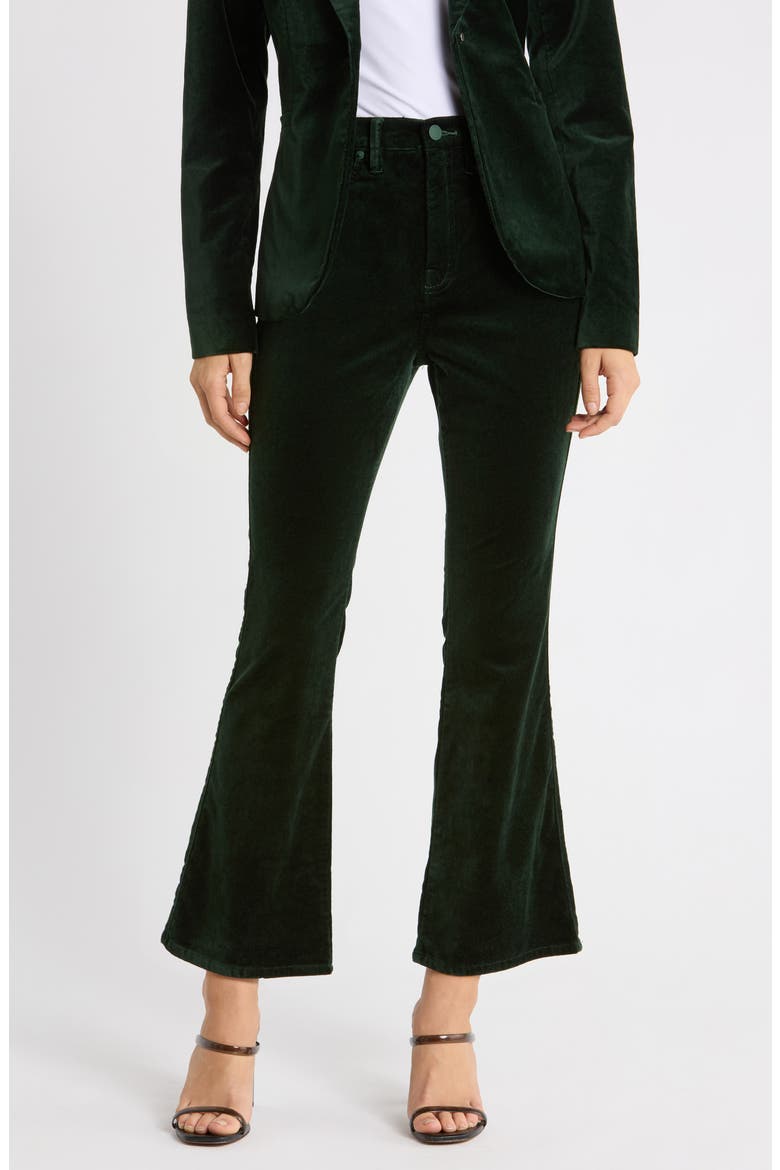 Velvet Good High Rise Kick Flare Jeans, Main, color, PINE GREEN003
