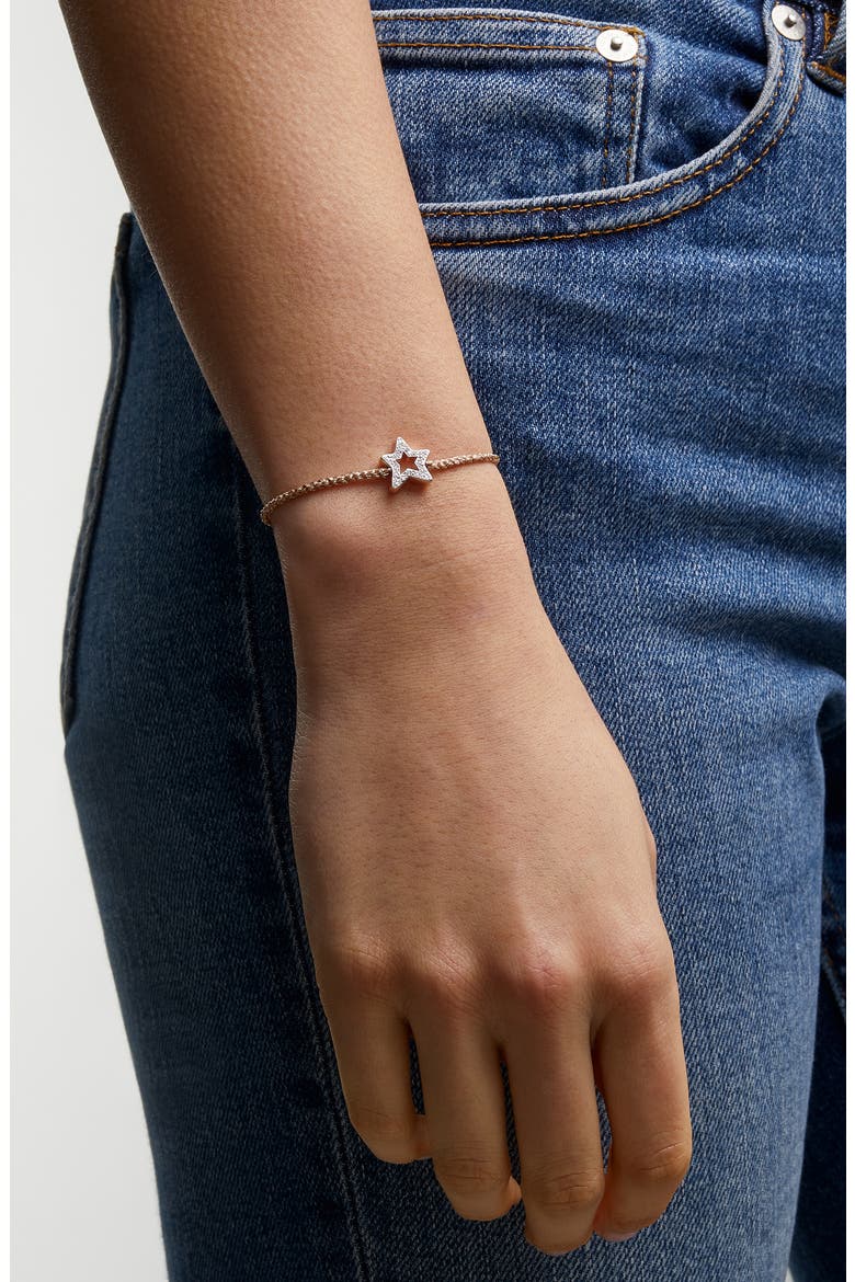 Alphabet Star Diamond Friendship Bracelet, Alternate, color, ROSE GOLD/ DIAMOND