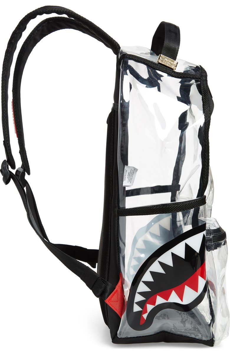 Sprayground 20/20 Double Cargo Side Shark Clear Backpack, Alternate, color,