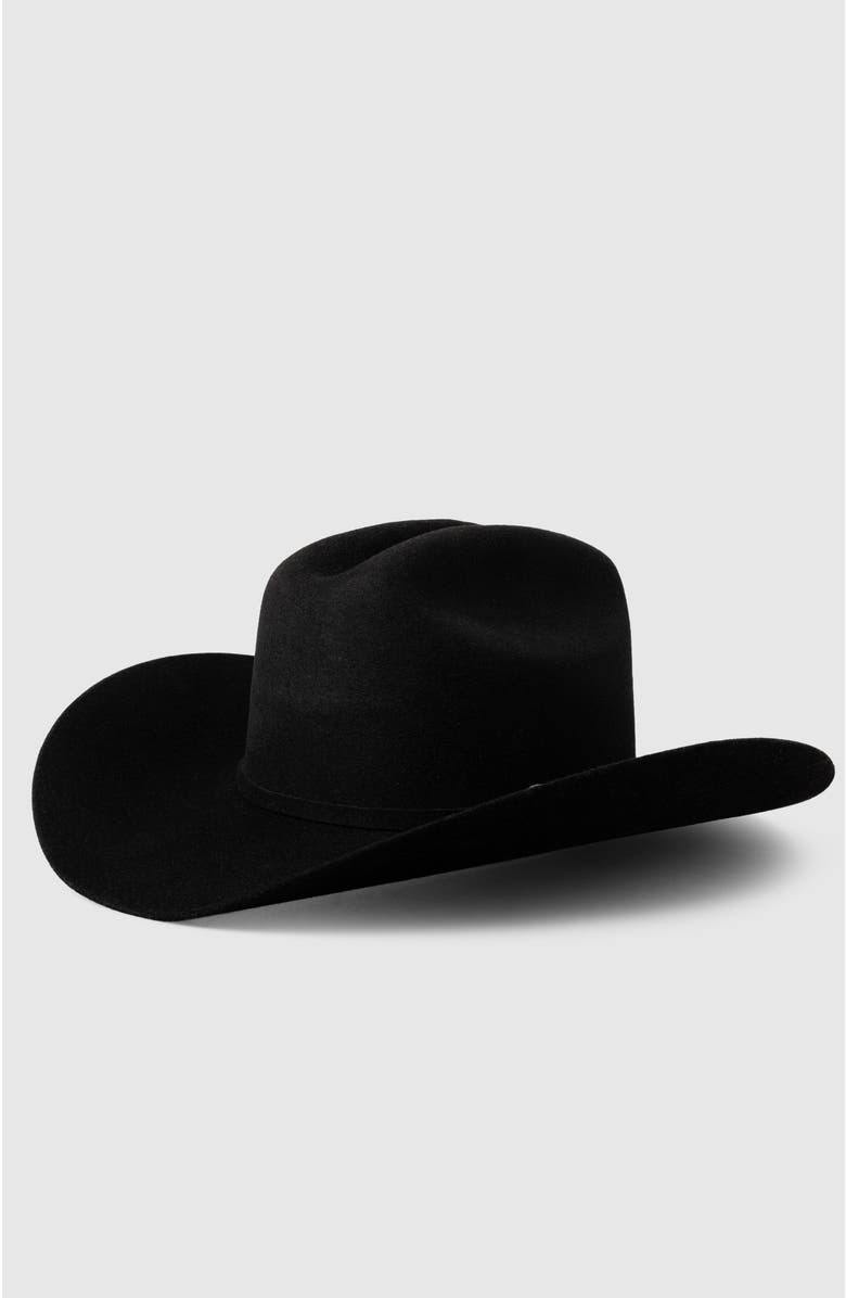 Manela The Maverick Premier Wool Western Cowboy Hat, Main, color, Black