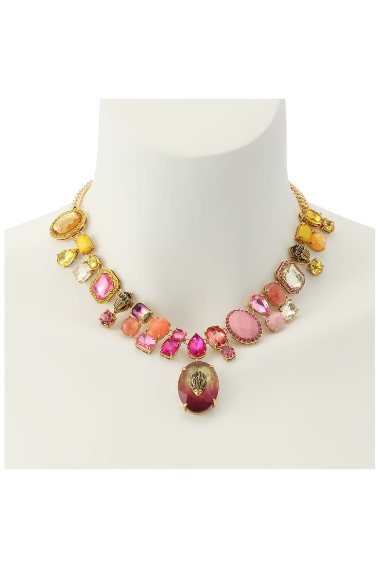 Gemstone Statement Necklace, Alternate, color, MULTI