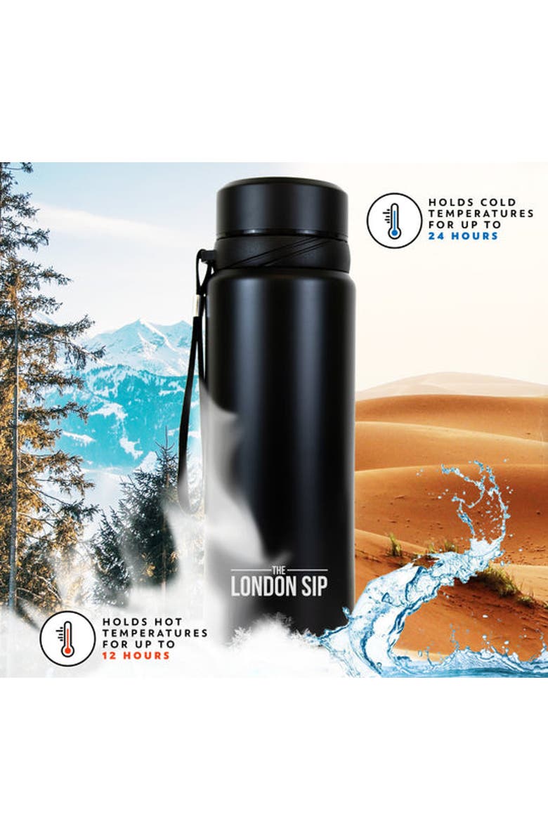 London Sip Infuser Bottle 2-Pack, 25oz, Alternate, color, Black