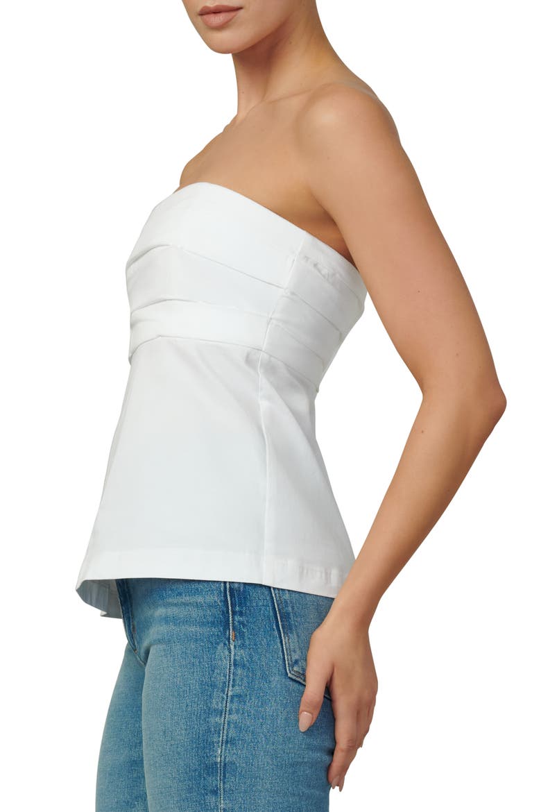 The Lara Strapless Babydoll Top, Alternate, color, WHITE