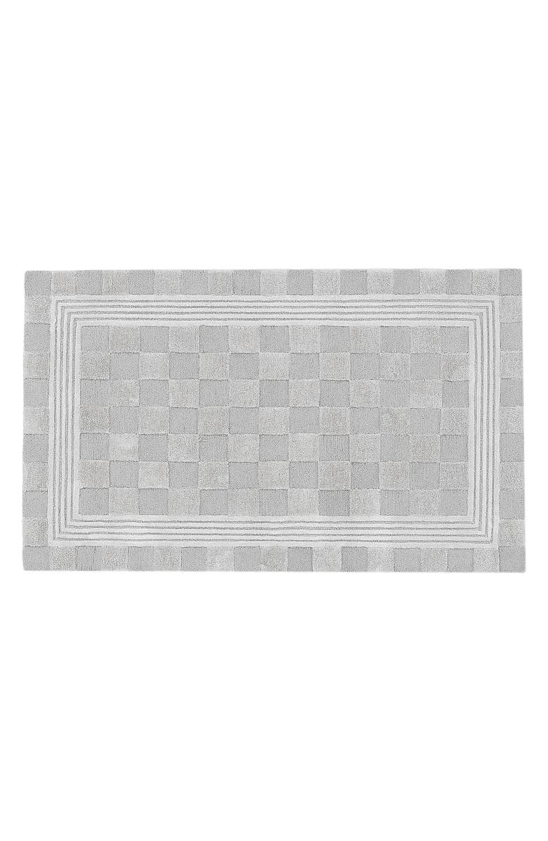 MACKENZIE CHILDS Light Grey Tonal Check Rug, Main, color, Grey