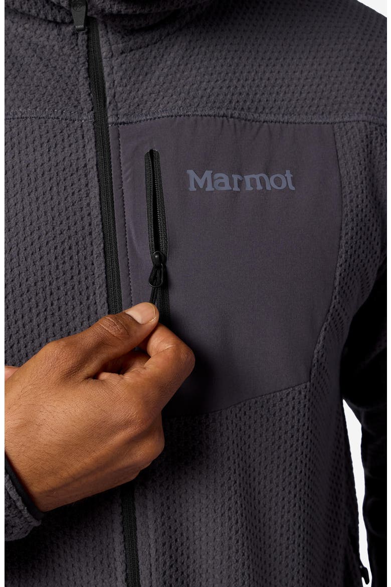 AirFleece Zip Hoodie, Alternate, color, BLACKENED