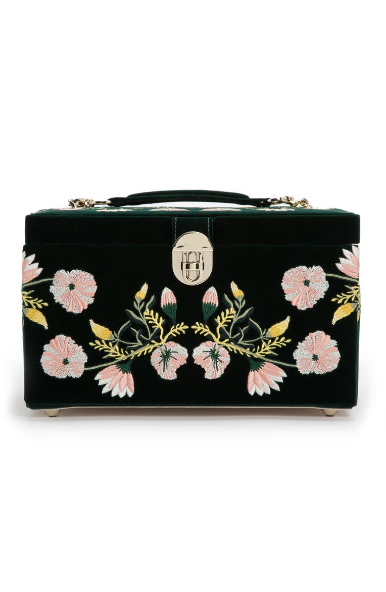 WOLF Zoe Medium Jewelry Box, Main, color, Forest Green