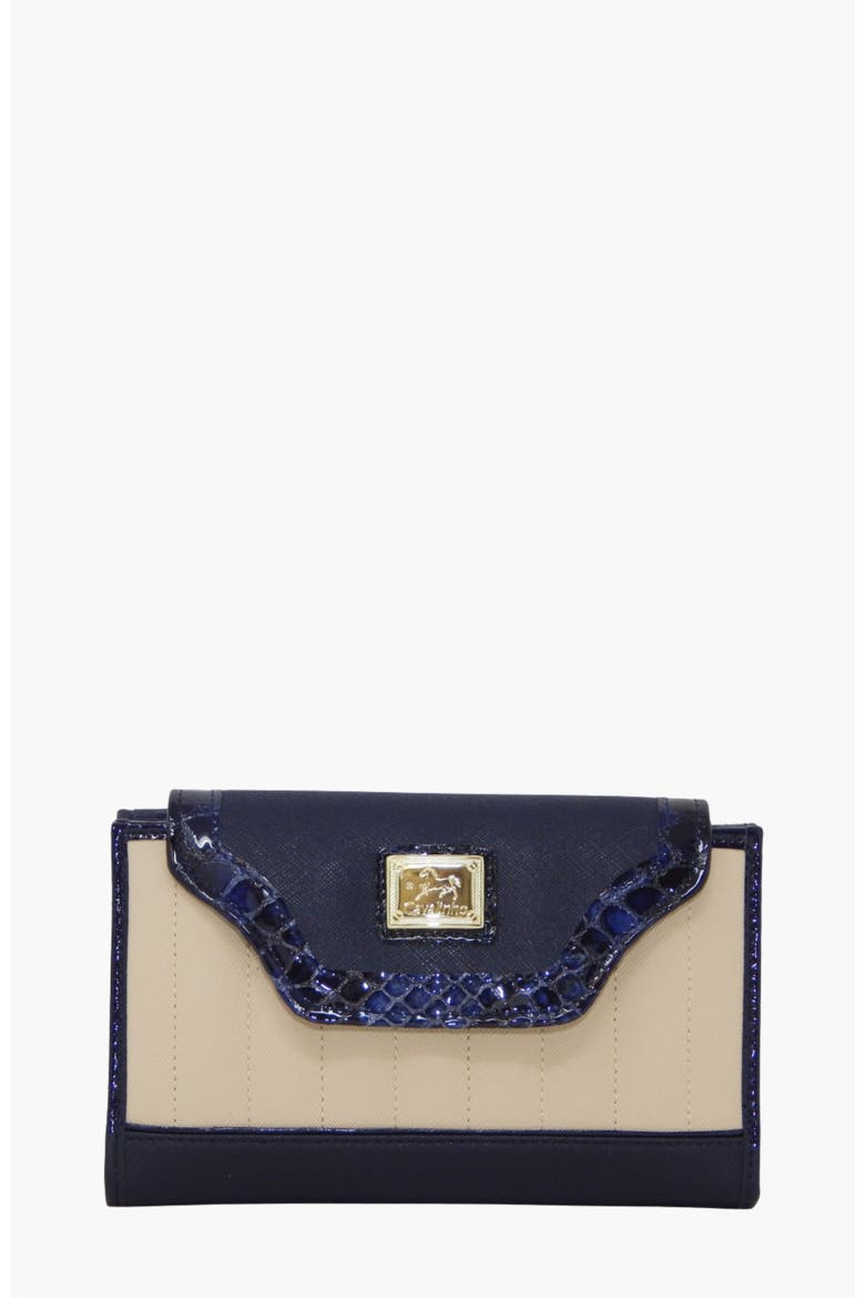 Grace Wallet 206, Main, color, Navy / Beige