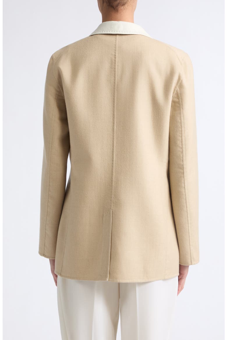 Patch Pocket Reversible Wool & Silk Blazer, Alternate, color, BEECHNUT/CLOUD