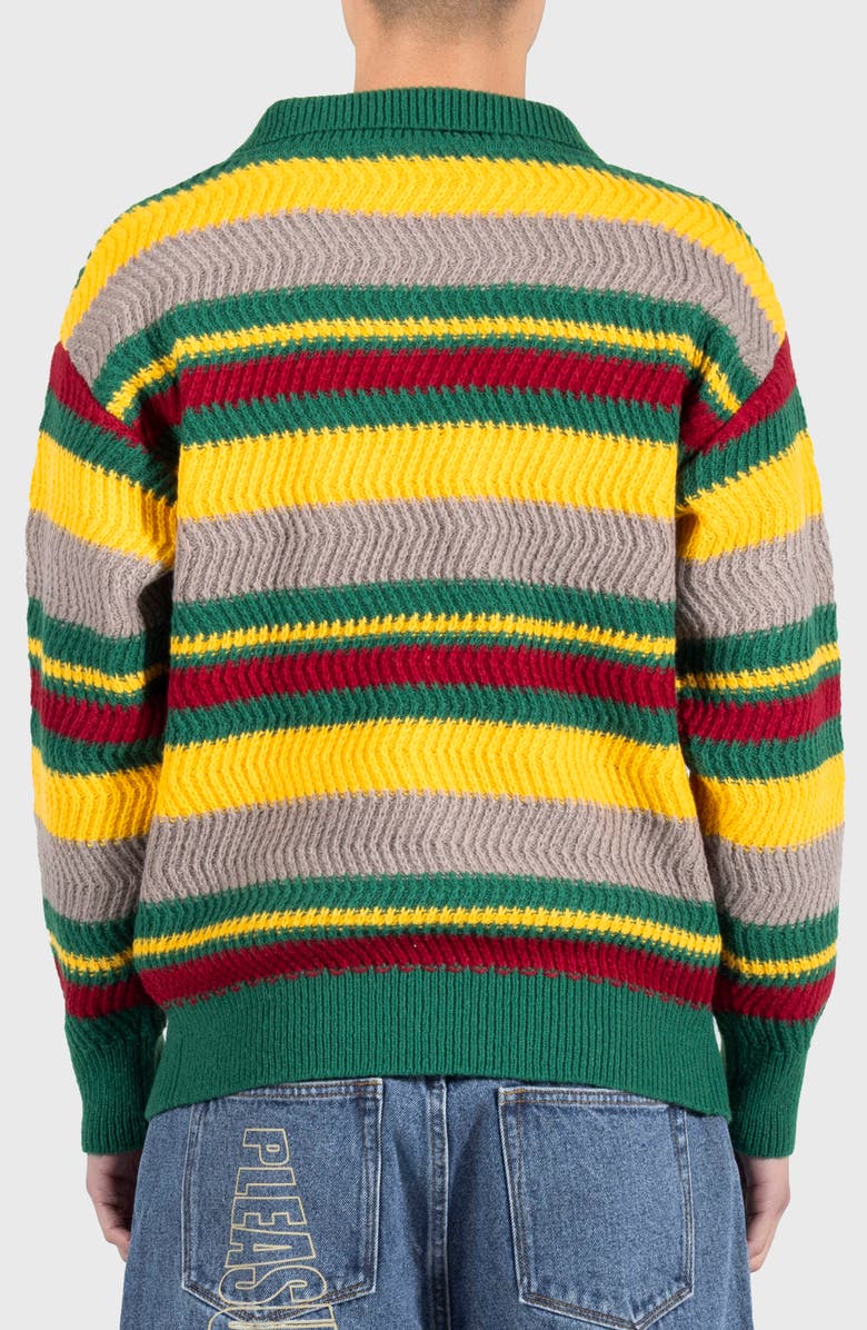 PLEASURES Cooper Stripe Polo Sweater, Alternate, color,