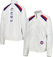 G-III 4HER BY CARL BANKS Women's G-III 4Her by Carl Banks White Chicago Cubs Red Flag Full-Zip Track Jacket