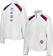 G-III 4HER BY CARL BANKS Women's G-III 4Her by Carl Banks White Chicago Cubs Red Flag Full-Zip Track Jacket