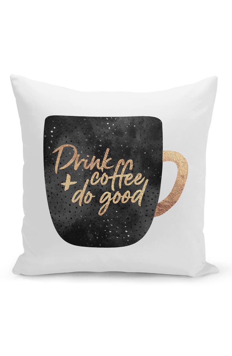 CURIOOS Drink Coffee And Do Good Throw Pillow, Main, color,