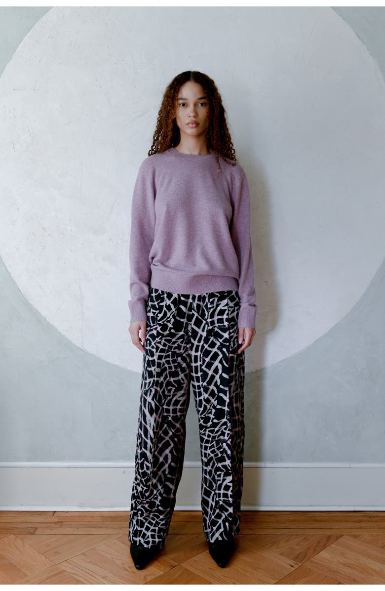 Untitled in Motion Pluos Relaxed Fit Silky Trouser, Alternate, color, Folds