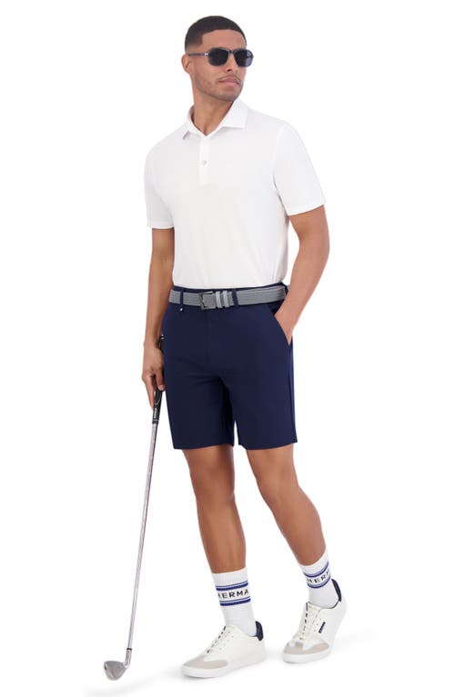 Ben Sherman Solid Tech Pique Sports Fit Polo In White