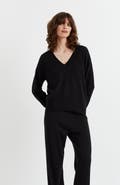 Chinti & Parker V Neck Wool Cashmere Slouchy Lightweight Sweater