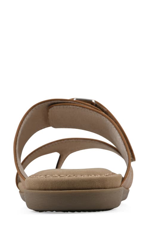 Cliffs By White Mountain Fancify Toe Loop Sandal In Natural Burnished Smooth