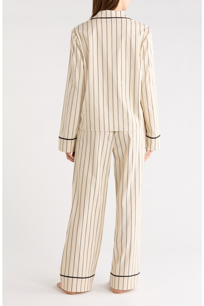Coco Long Sleeve Pajamas, Alternate, color, ALMOND STRIPE