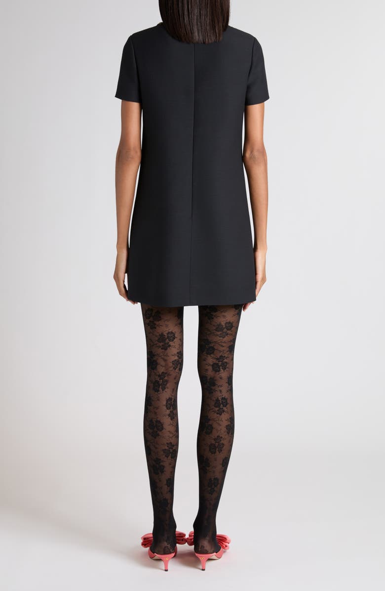 Valentino Butterfly Beaded Wool & Silk Minidress, Alternate, color, Black Multi