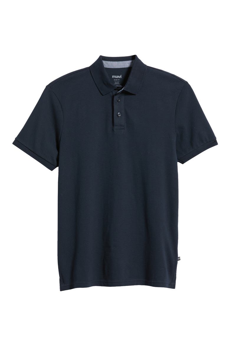 Stretch Cotton Polo, Alternate, color, OUTER SPACE