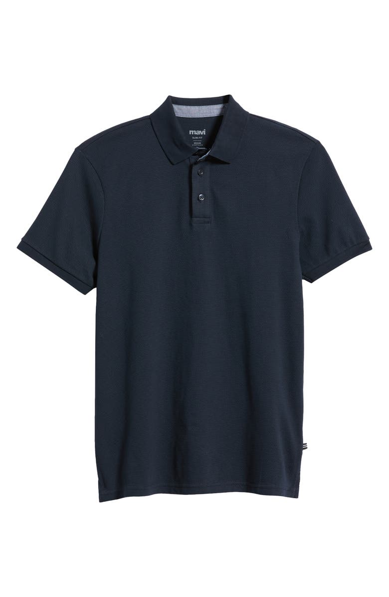 Mavi Jeans Stretch Cotton Polo, Alternate, color, Outer Space