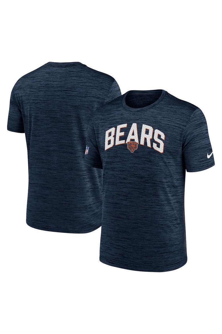 Men's Nike Navy Chicago Bears Sideline Velocity Athletic Stack Performance T-Shirt, Main, color, Navy