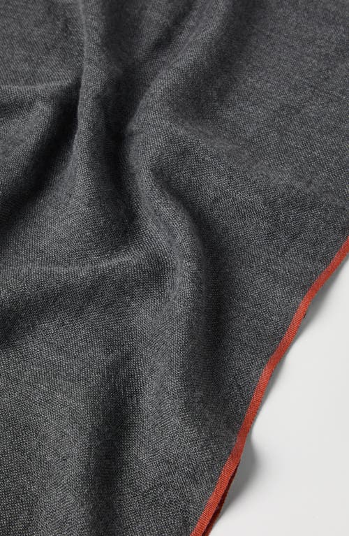 Brunello Cucinelli Scarf With Selvedge In Black