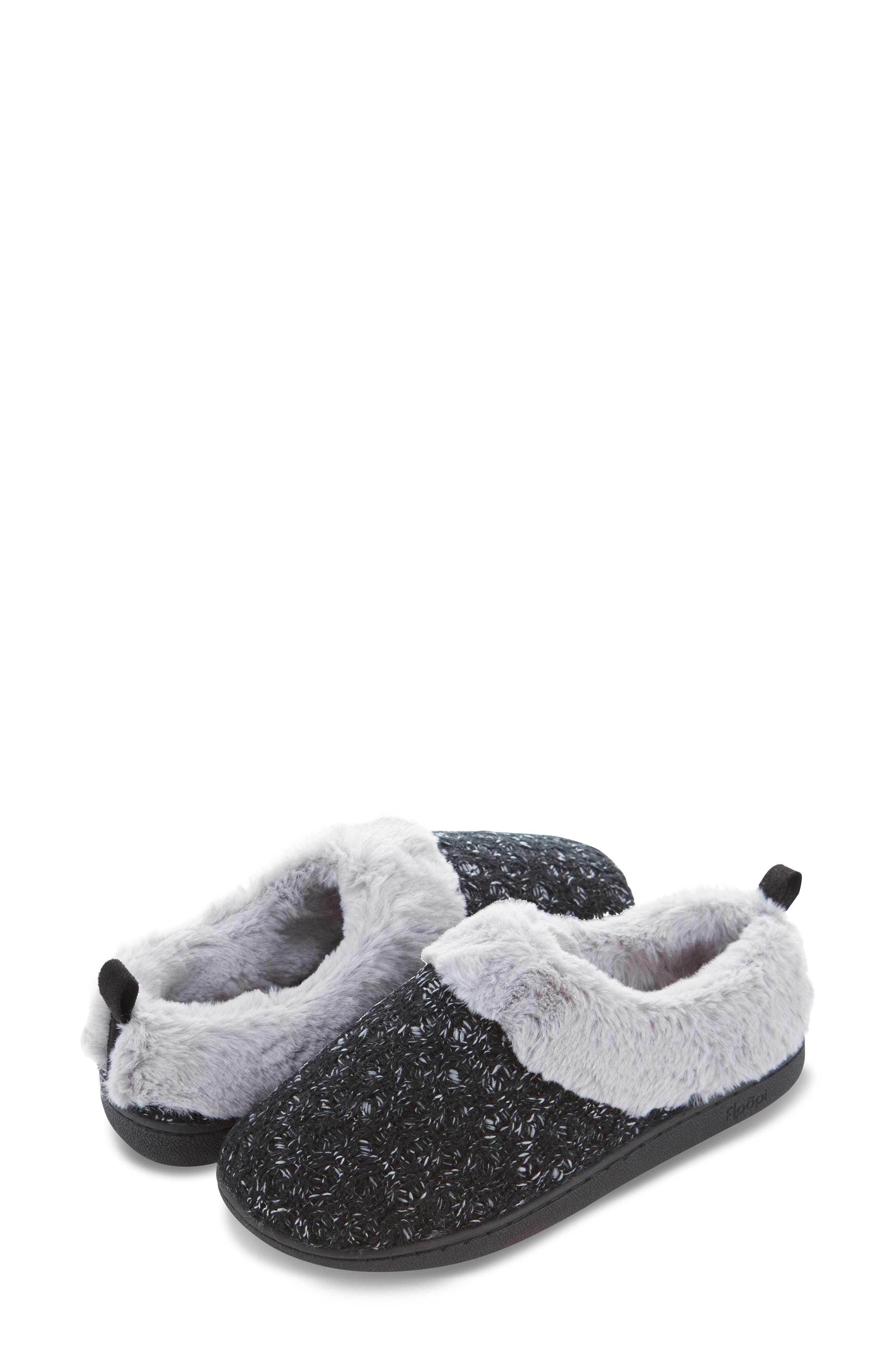 FLOOPI Knit Faux Fur Lined Slipper, Alternate, color, 