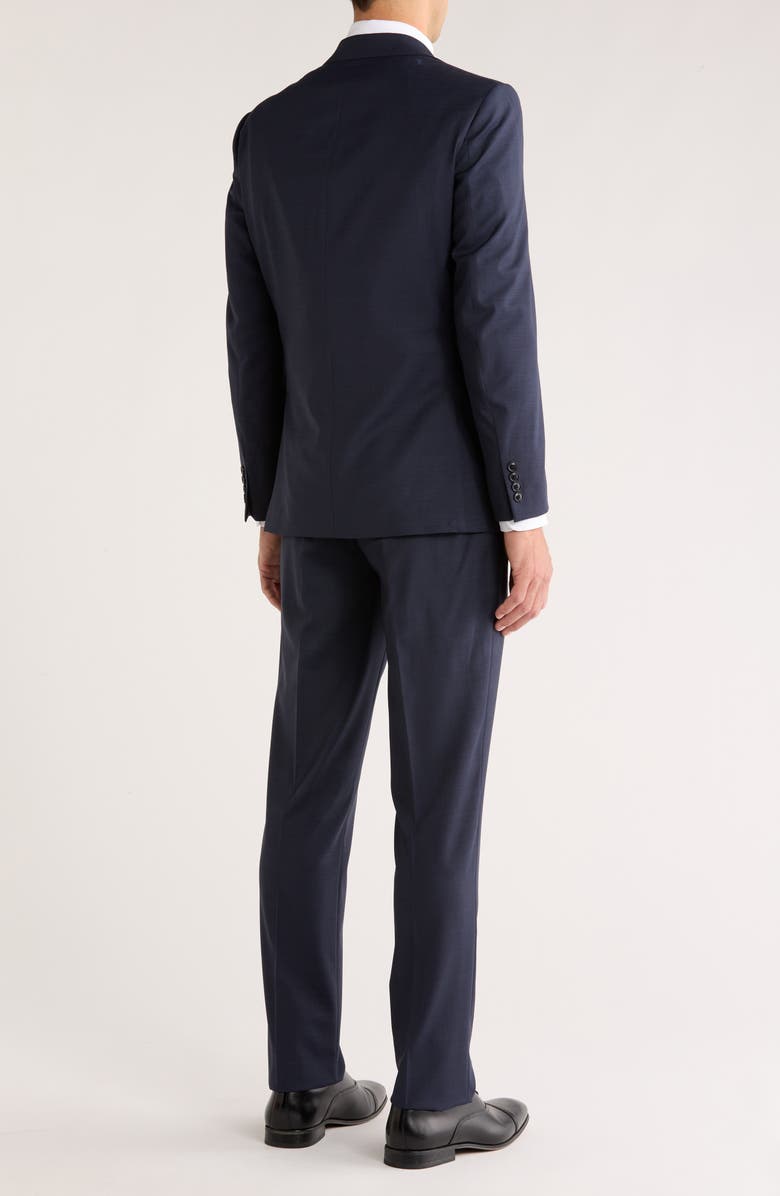 Calvin Klein Navy Mini Grid Slim Fit Suit, Alternate, color, Navy Mini Grid