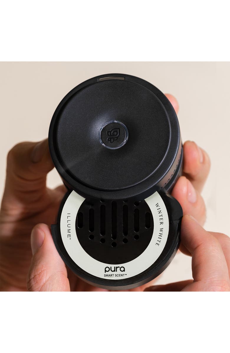 PURA x Illume Winter White Car Fragrance Diffuser Set, Alternate, color, Black Multi