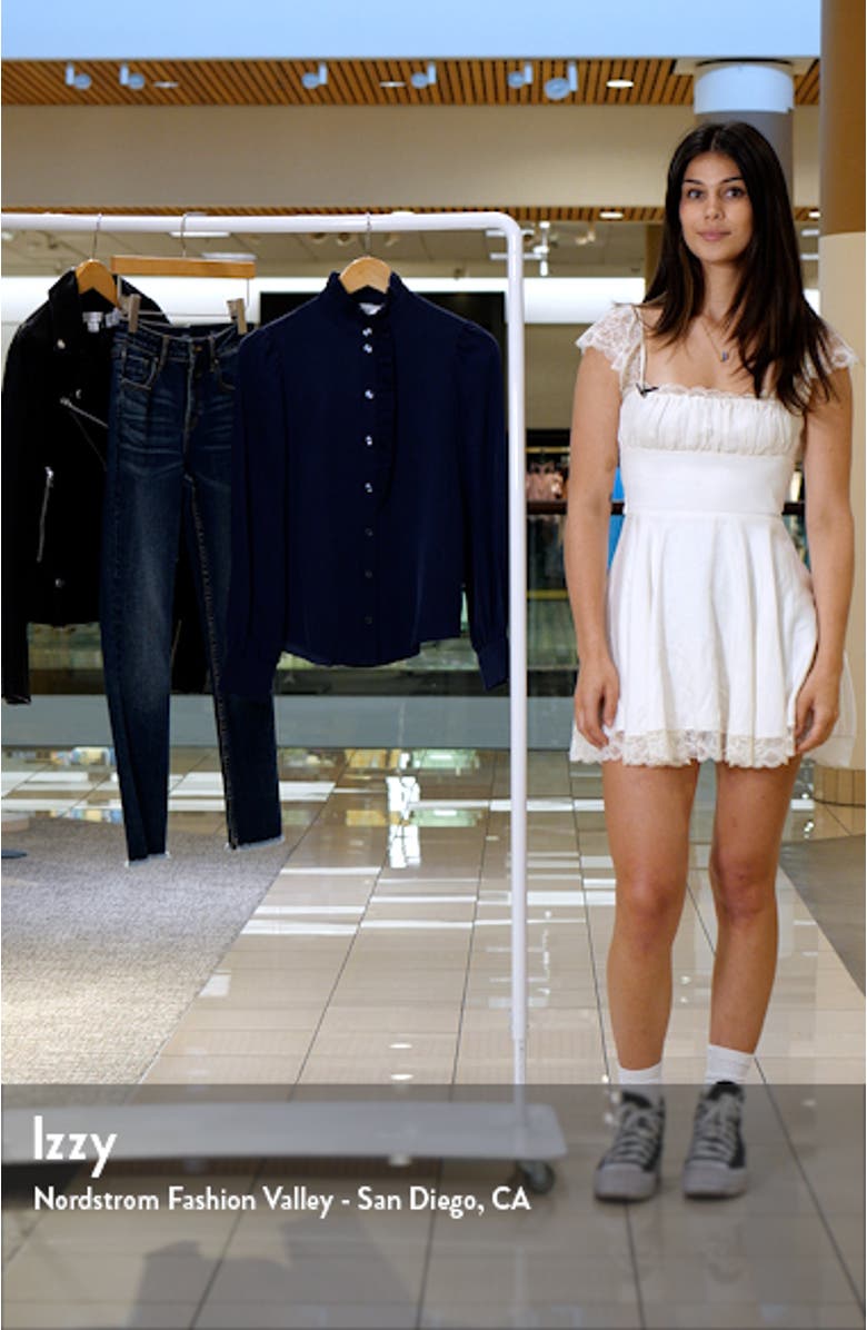 Ruffled Mulberry Silk Blouse, sales video thumbnail