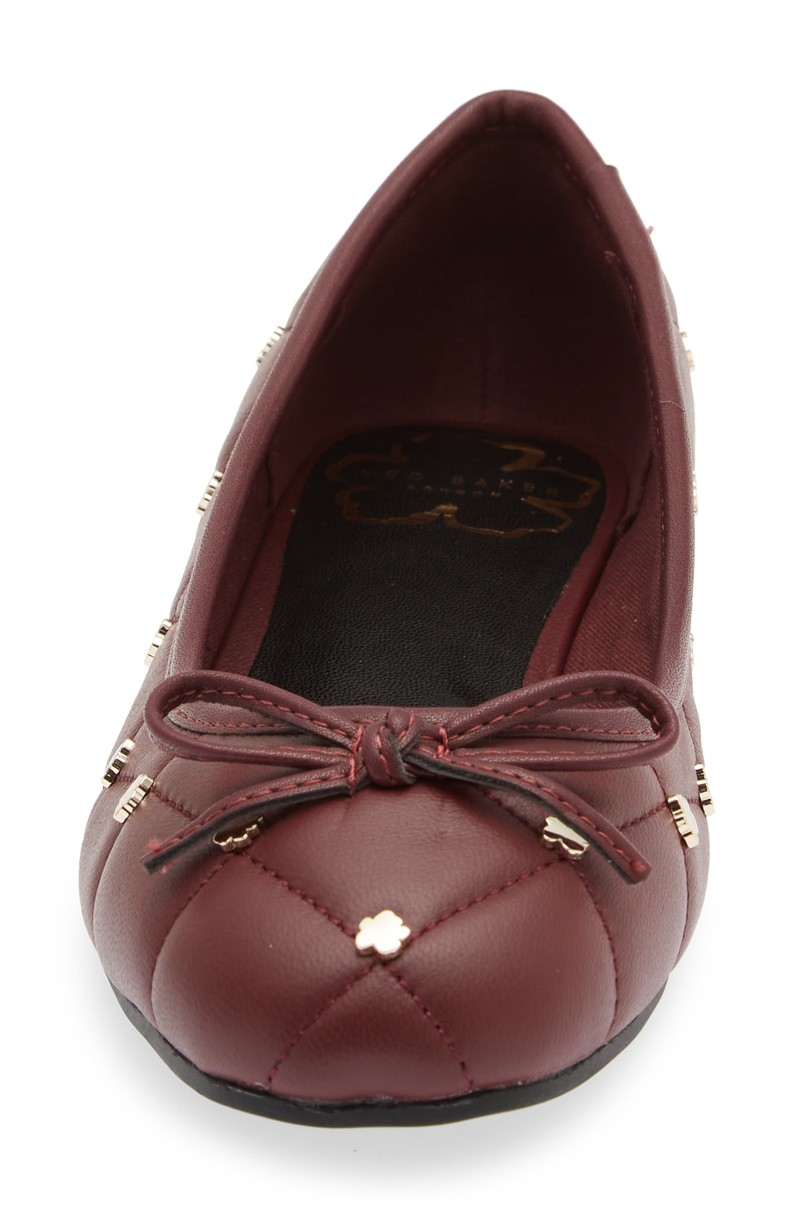 Libban Quilted Ballerina Flat, Alternate, color, DEEP PURPLE