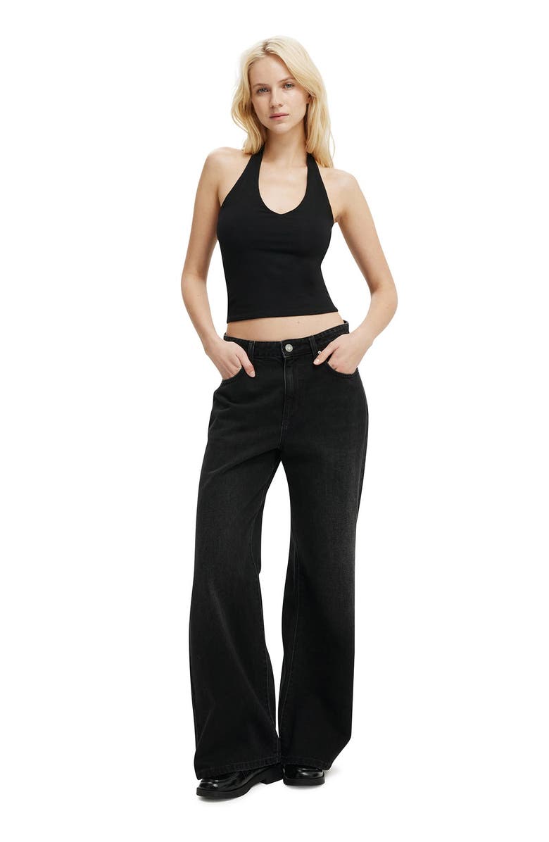 Cotton On Women's All Day V Neck Halter, Alternate, color, Black