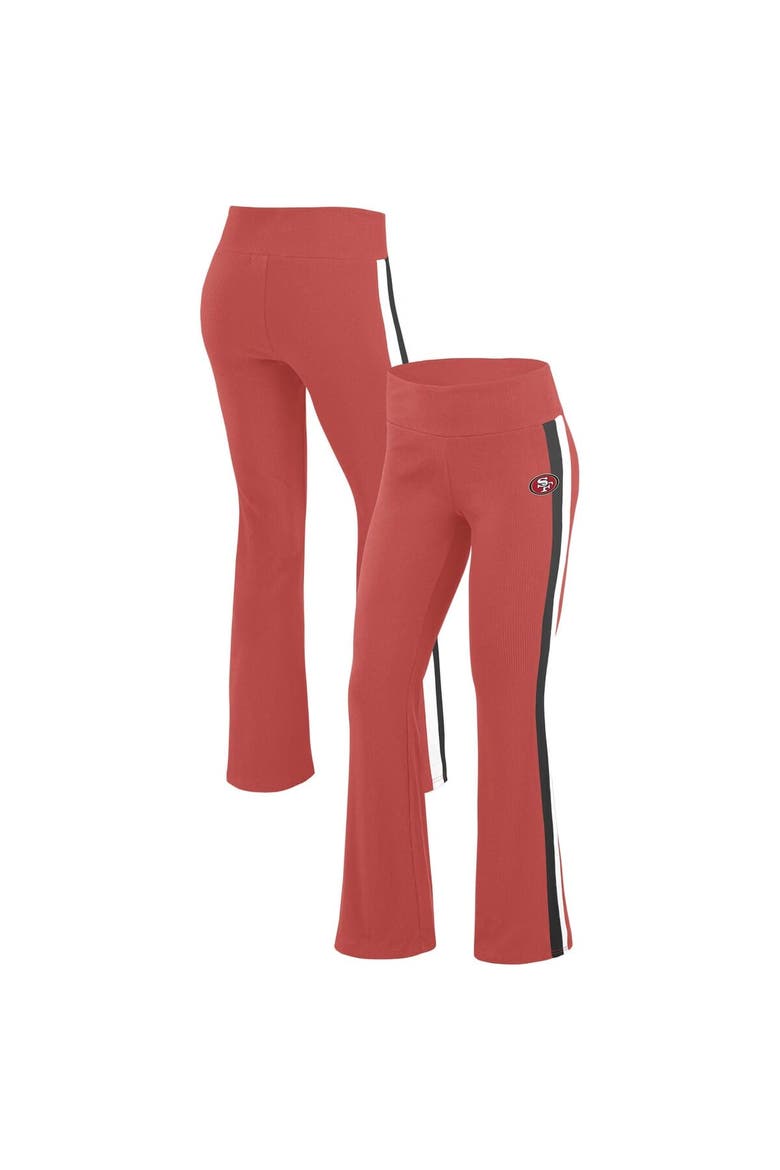 Women's WEAR by Erin Andrews Scarlet San Francisco 49ers Tri-Blend Yoga Pants, Main, color, Scarlet