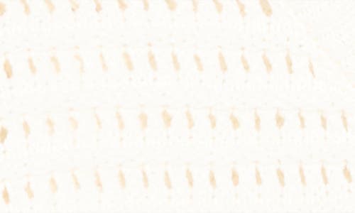 Lucky Brand Scallop Pointelle Cardigan In White