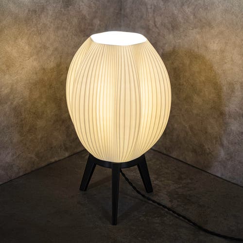 Jonathan Y Wavy 16.5" Modern Contemporary Plant-based Pla 3d Printed Dimmable Led Table Lamp In White/black