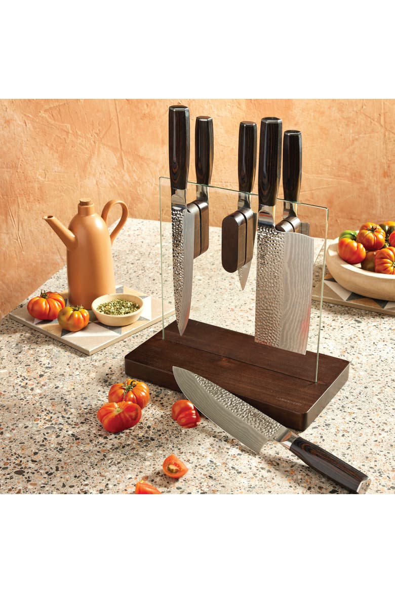 Damashiro EMPEROR® 7-piece Hikari knife block, Alternate, color, Silver