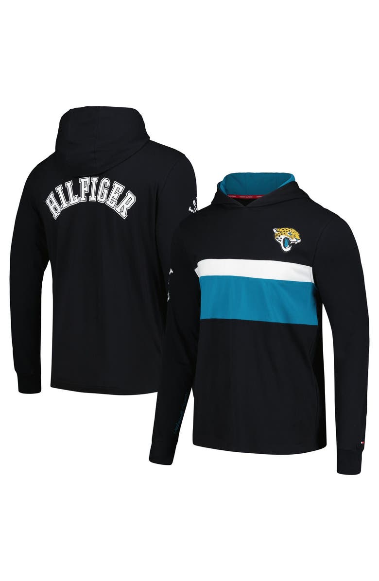 Tommy Hilfiger Men's Tommy Hilfiger  Black Jacksonville Jaguars Morgan Long Sleeve Hoodie T-Shirt, Main, color, Black