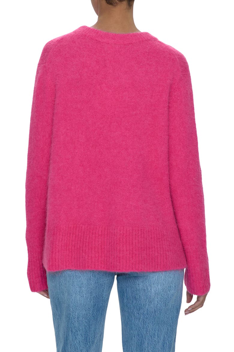 Ivy Alpaca Blend Crewneck Sweater, Alternate, color, HOT PINK
