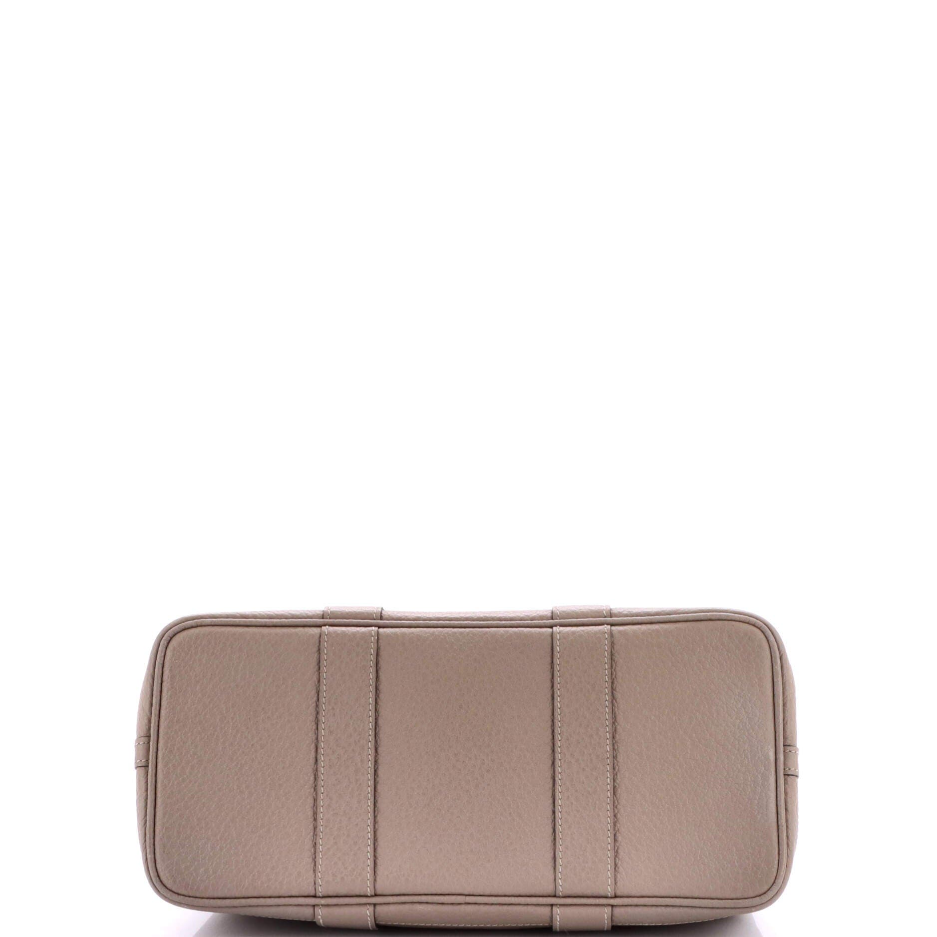 Pre-Owned Hermes Garden Party Tote Leather 30, Alternate, color, Gris Asphalte