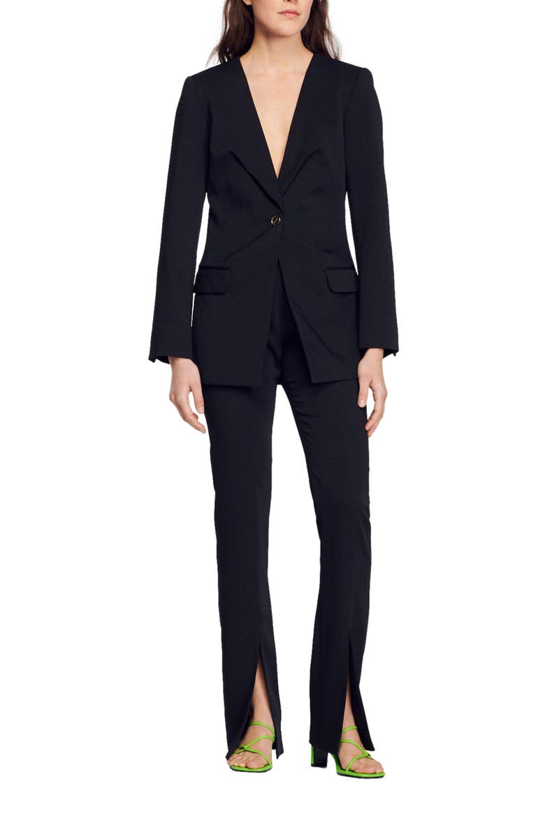 SANDRO Abilly Blazer, Alternate, color, Noir