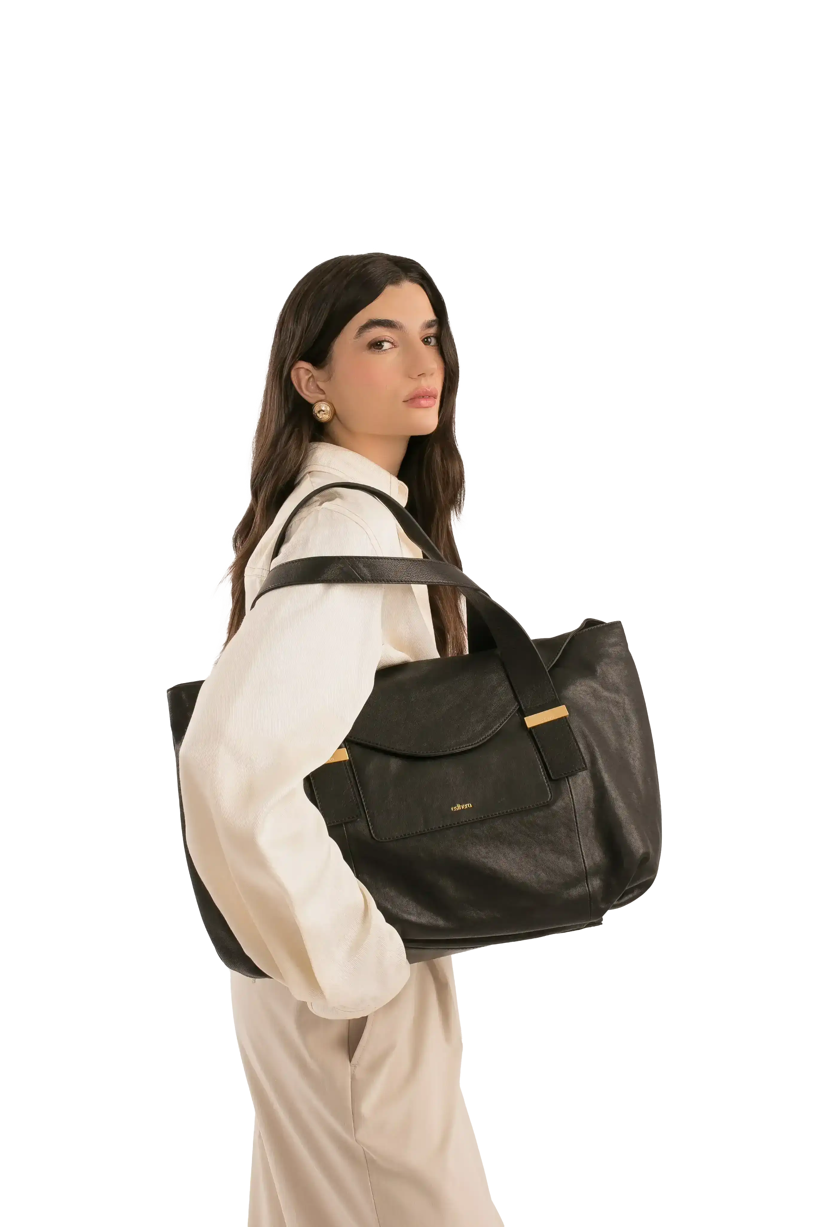 7AM Leather Shoulder Bag, Alternate, color, Black